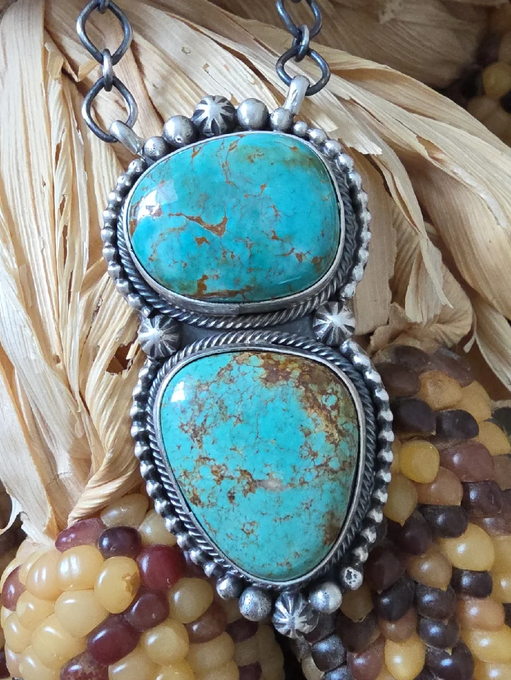 Beautiful NWOT Native American Navajo Scott Skeets Turquoise Necklace ๐ฉต๐ค๐๐ - Picture 14 of 16